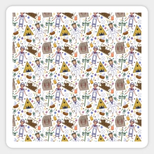 Midsommar Repeat Pattern #4 Sticker